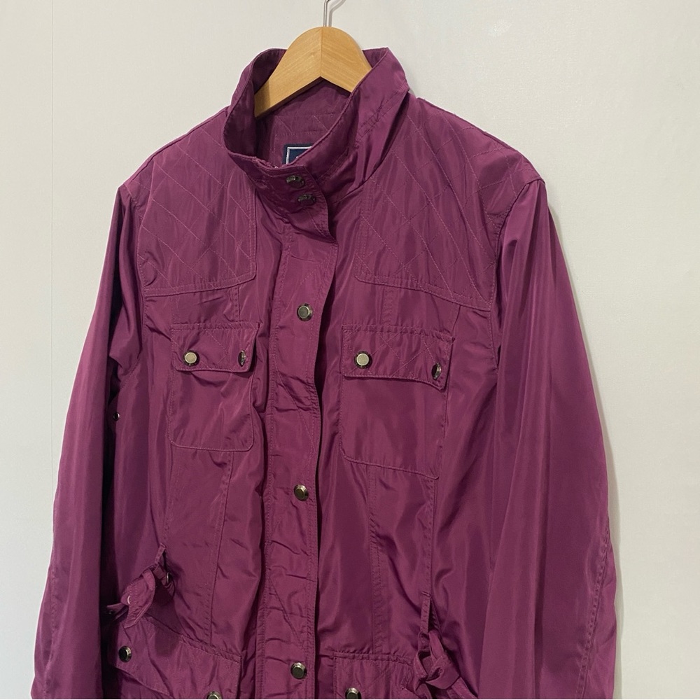 Maine New England Women’s Plum Utility‎ Jacket US 18 Pockets Outdoor Coat NWOT - Picture 3 of 13